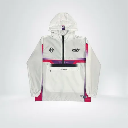 Ps62 Jaket Parasut Cougle Shadow White Unisex Wind